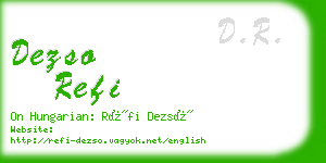 dezso refi business card